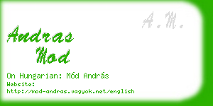 andras mod business card