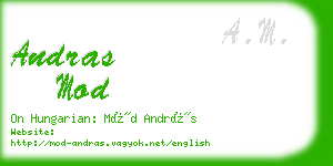 andras mod business card